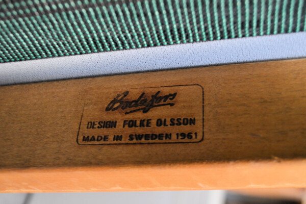 Vintage Teak Sofa by Folke Ohlsson - branding