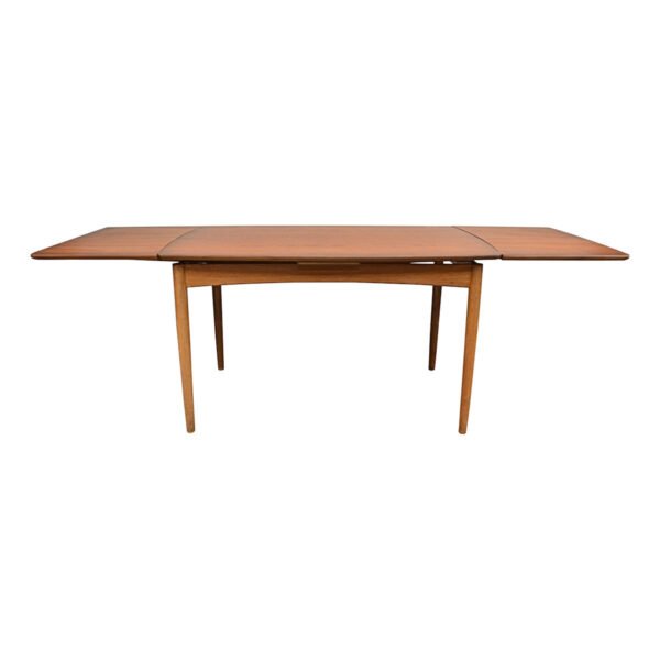 Vintage Teak Danish Dining Table by Poul Volther - extended