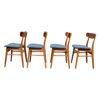 Vintage Teak/Beech Findahls Dining Chairs -side