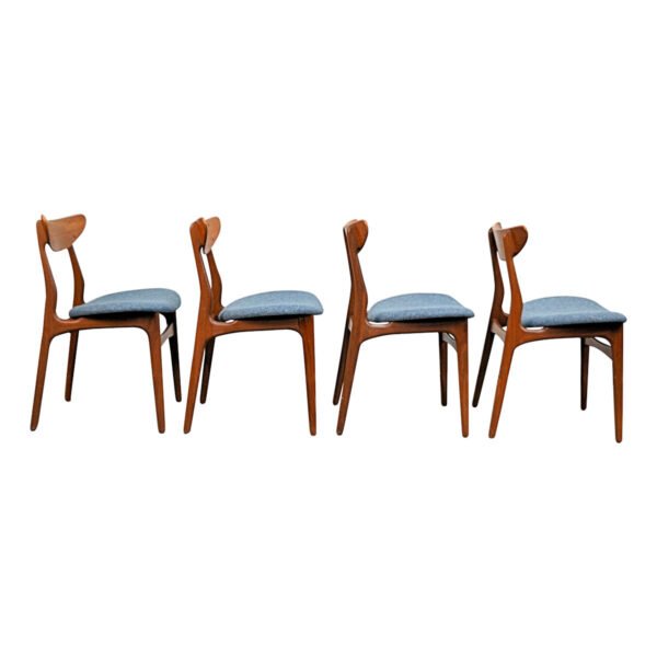 Vintage Danish Teak Dining Chairs - side